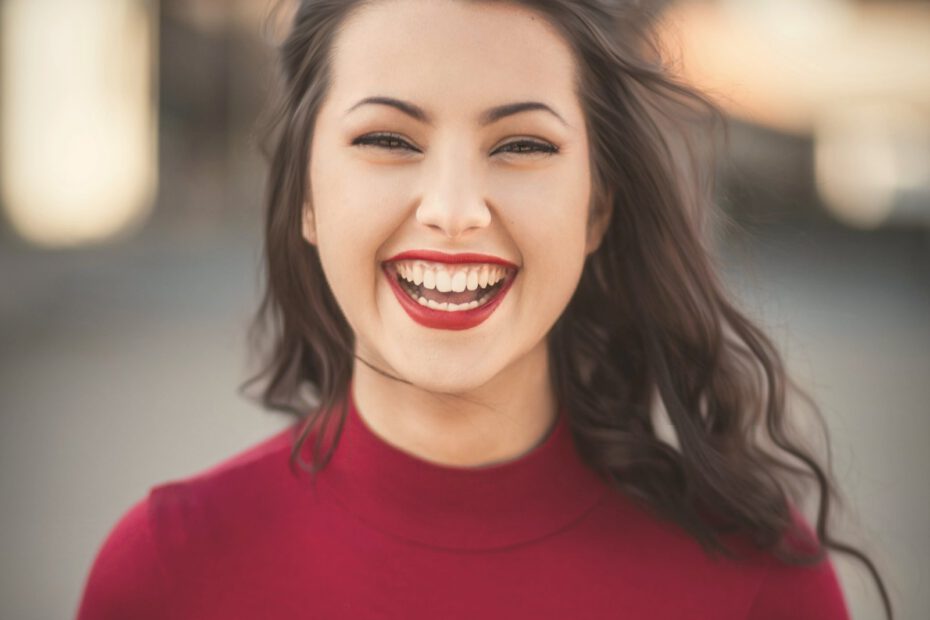 Vrouw rustig portret, leven met bruxisme